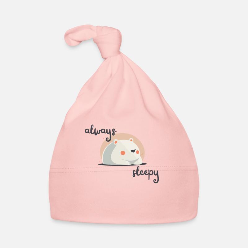 Sleeping Bear: Fun Design for Tired Fans Organic Baby Cap
