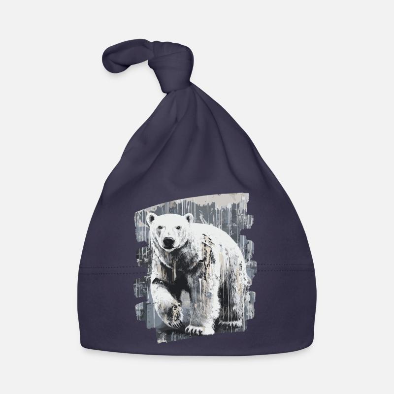 Polar Bear Graffiti Sprayer Organic Baby Cap