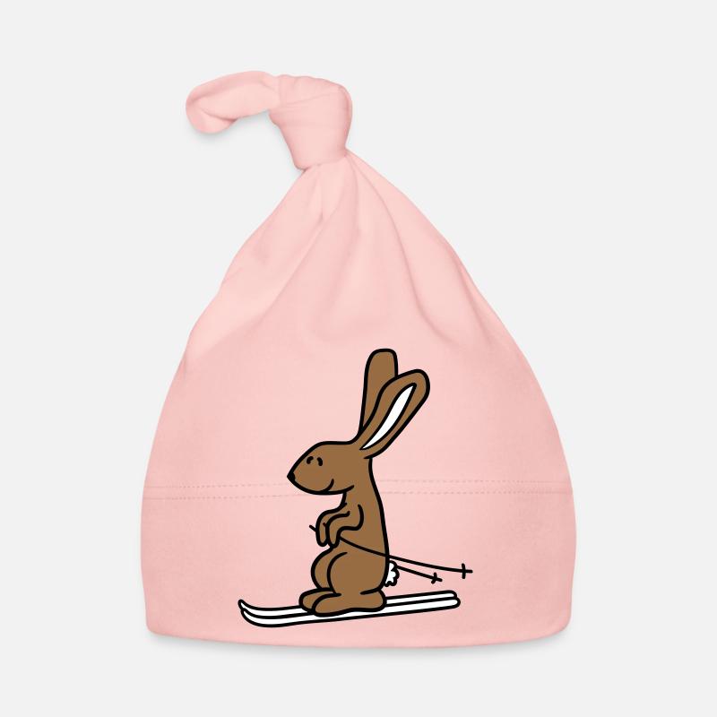 Rabbit Ski Bunny Skiing Winter Skiing Snow Organic Baby Cap