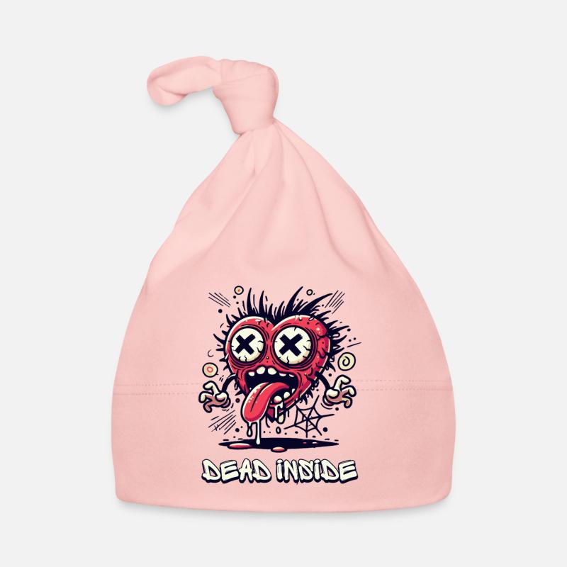 Dead Inside – Dead from Inside PopArt Heart Horror Organic Baby Cap
