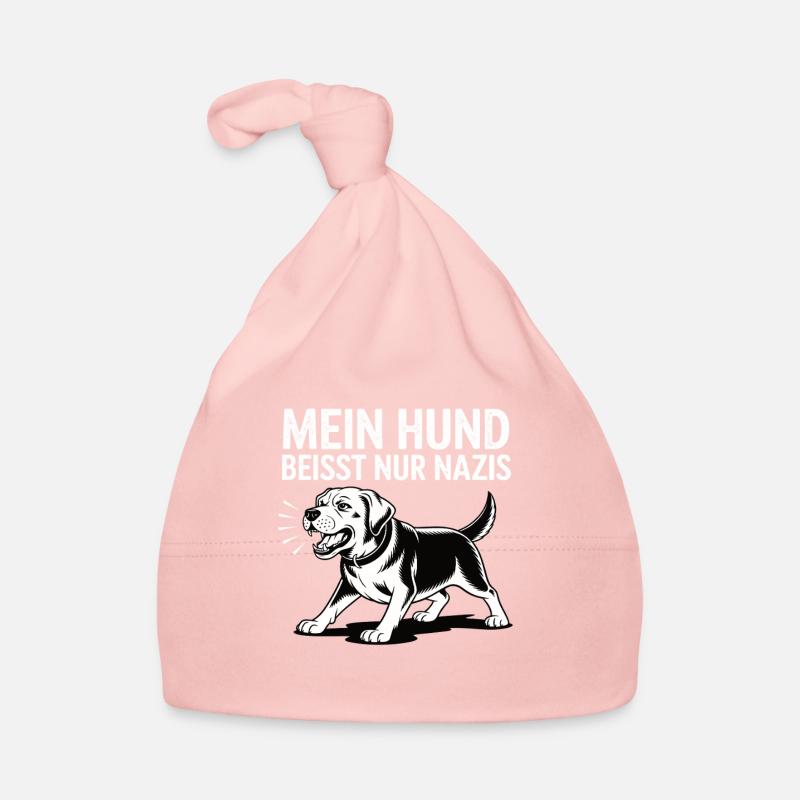 Mein Labrador beißt nur Nazis – Statement Baby Bio-Mütze