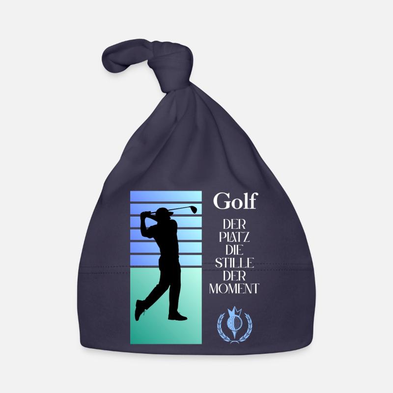 Golf silhouette Silence in the moment Organic Baby Cap