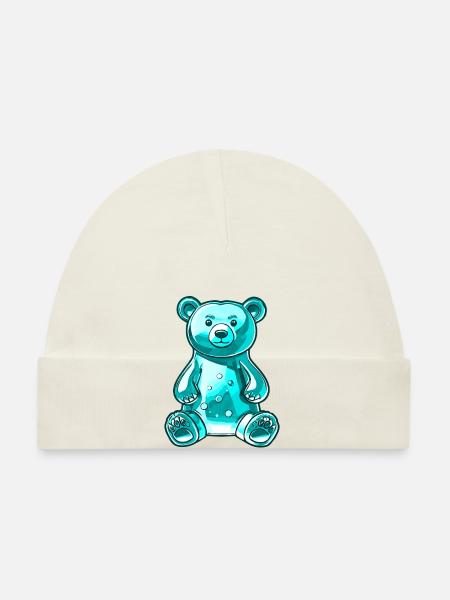 Gummy Bear Turquoise - Organic Baby Cap - pink - Front