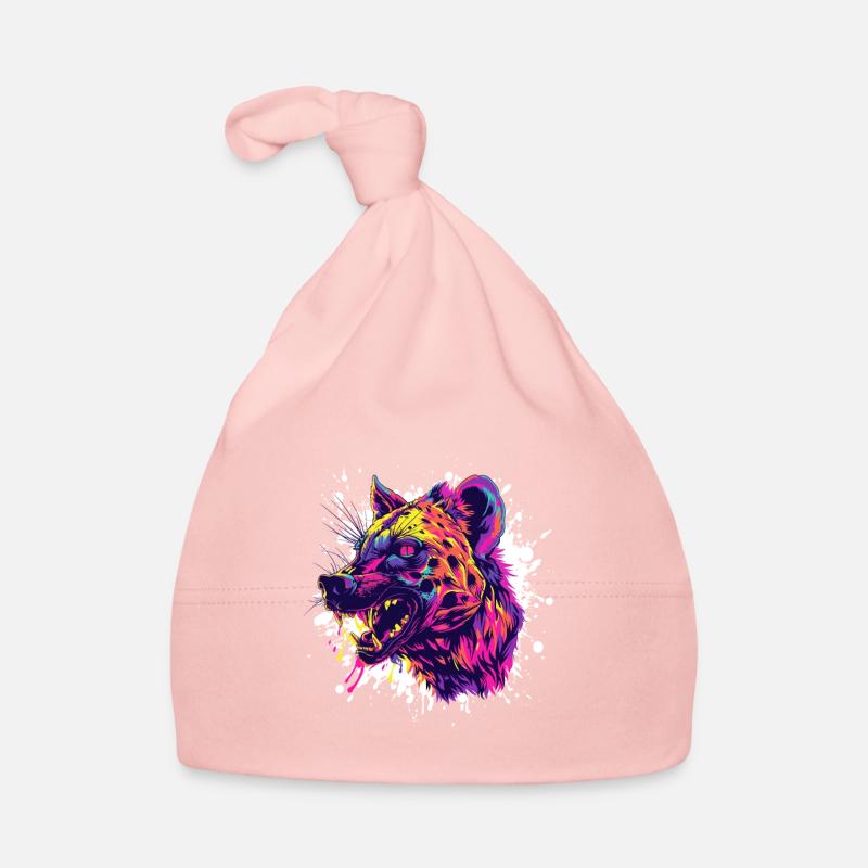 Éclaboussure de couleur tête de coyote Bonnet bio Bébé