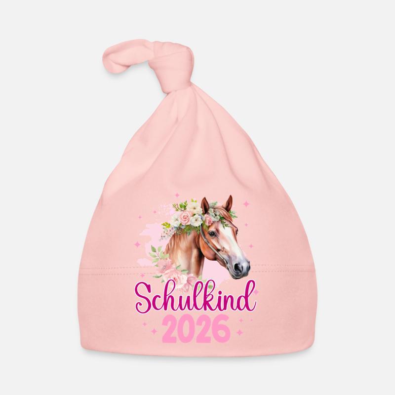 Schulbeginn 2026 Pferdekrone Baby Bio-Mütze