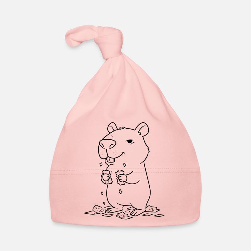 Capybara eats homework Organic Baby Cap