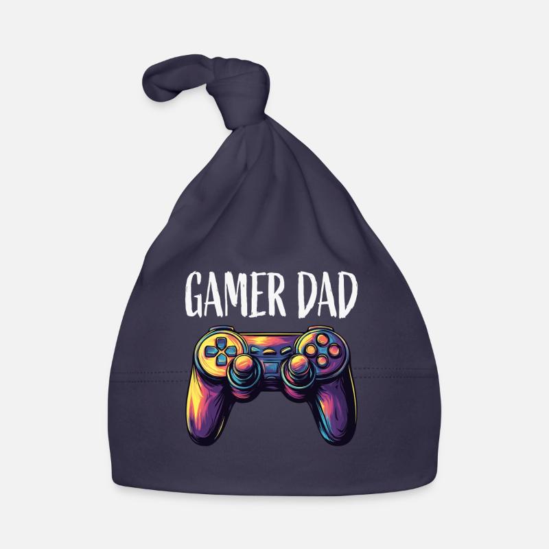 Gamer Dad Controller Neon Organic Baby Cap