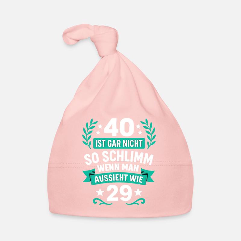 40 Like 29 Saying, Turquoise Fresh, Birthday Organic Baby Cap