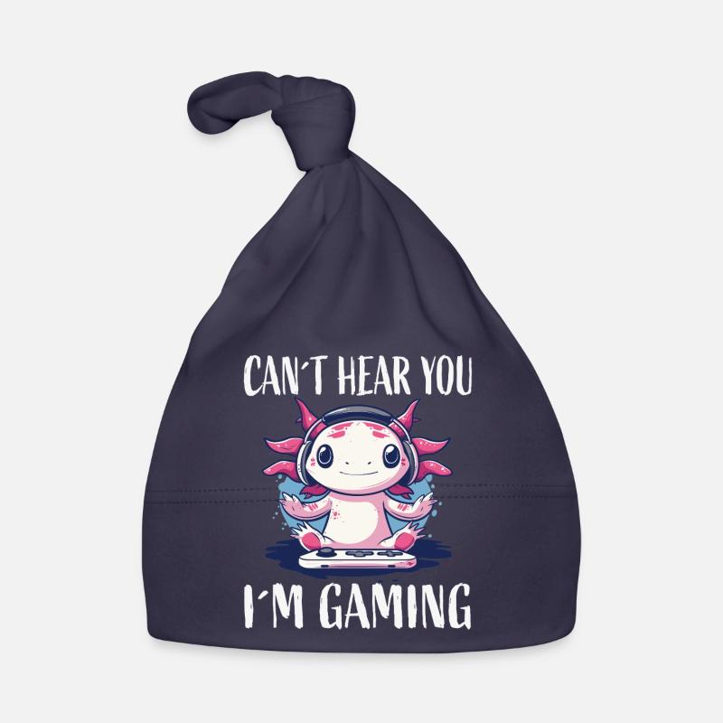 Axolotl gaming avec casque Bonnet bio Bébé