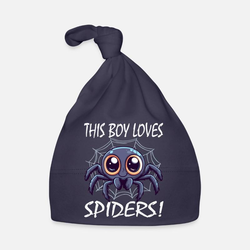 This Boy Loves Spiders Baby Bio-Mütze