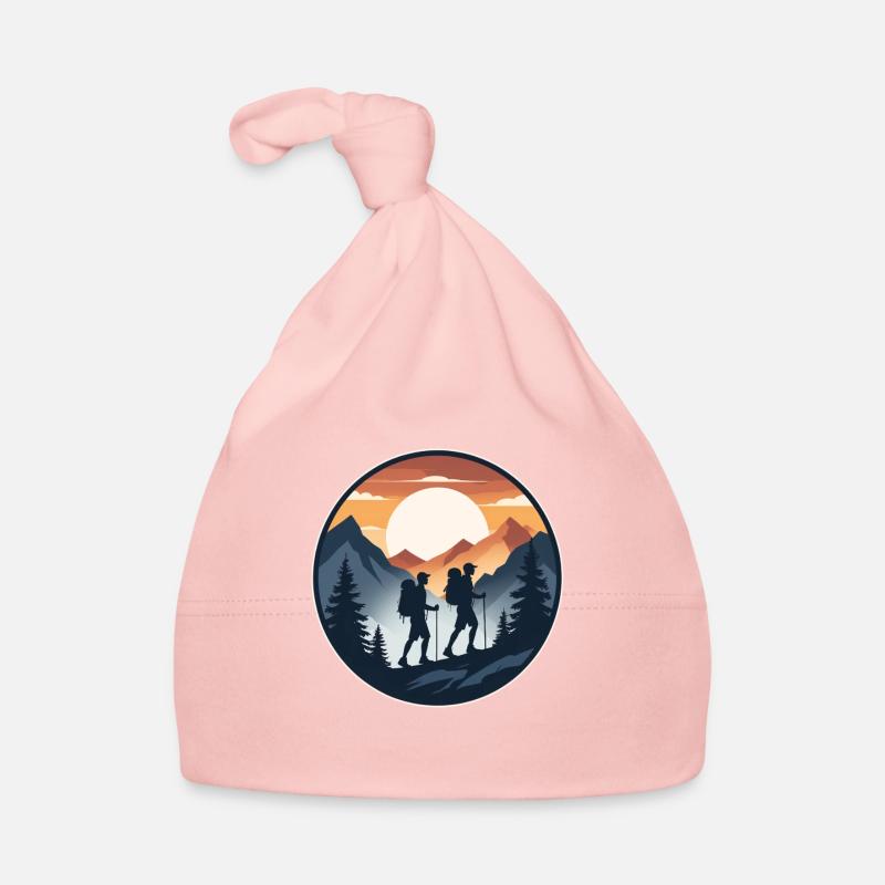 Sunset Hiker Round Logo Organic Baby Cap