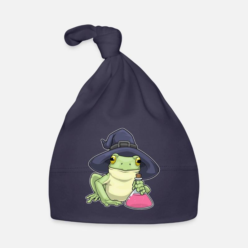 Frog Halloween Witch Organic Baby Cap