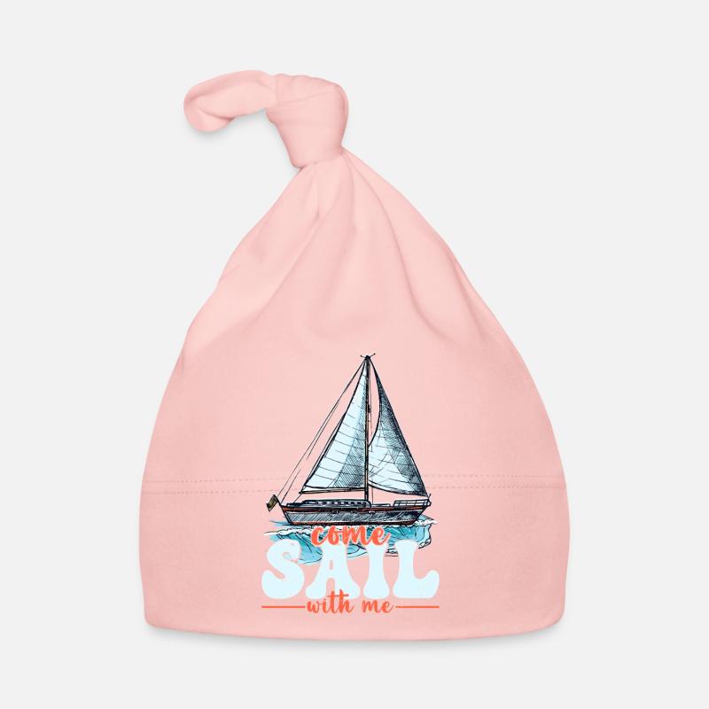 Come Sail With Me Sailor Sail Captain Organic Baby Cap