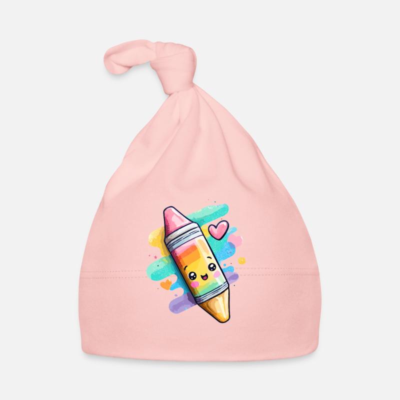 Regenbogen Kreide  Baby Bio-Mütze