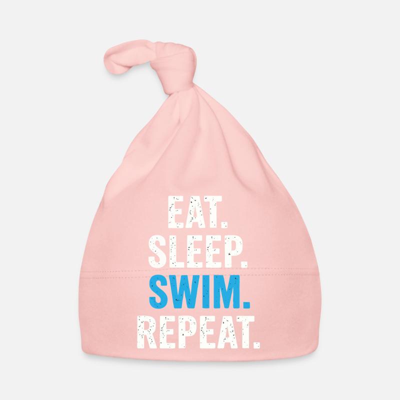 Eat Sleep Swim Repeat Baby Bio-Mütze