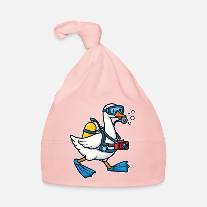 Taucher Ente mit Kamera Baby Bio-Mütze