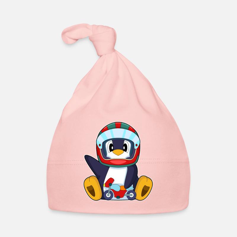 Penguin Motorcycle Organic Baby Cap