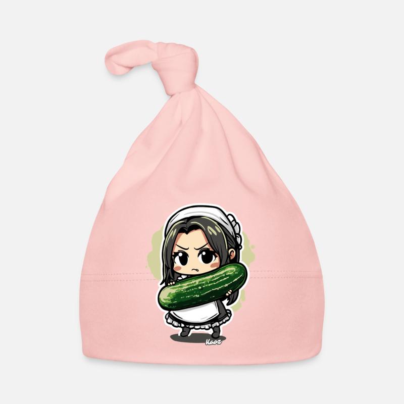 Charme de Servante Maniant le Concombre Bonnet bio Bébé
