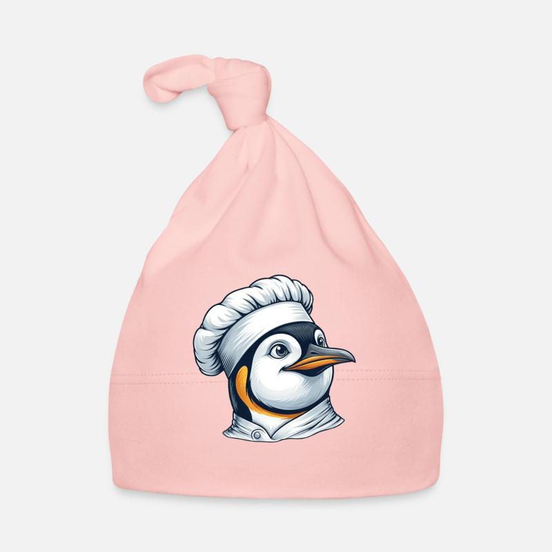 Fröhlicher Pinguin Koch Cartoon Küchenchef Essen Baby Bio-Mütze