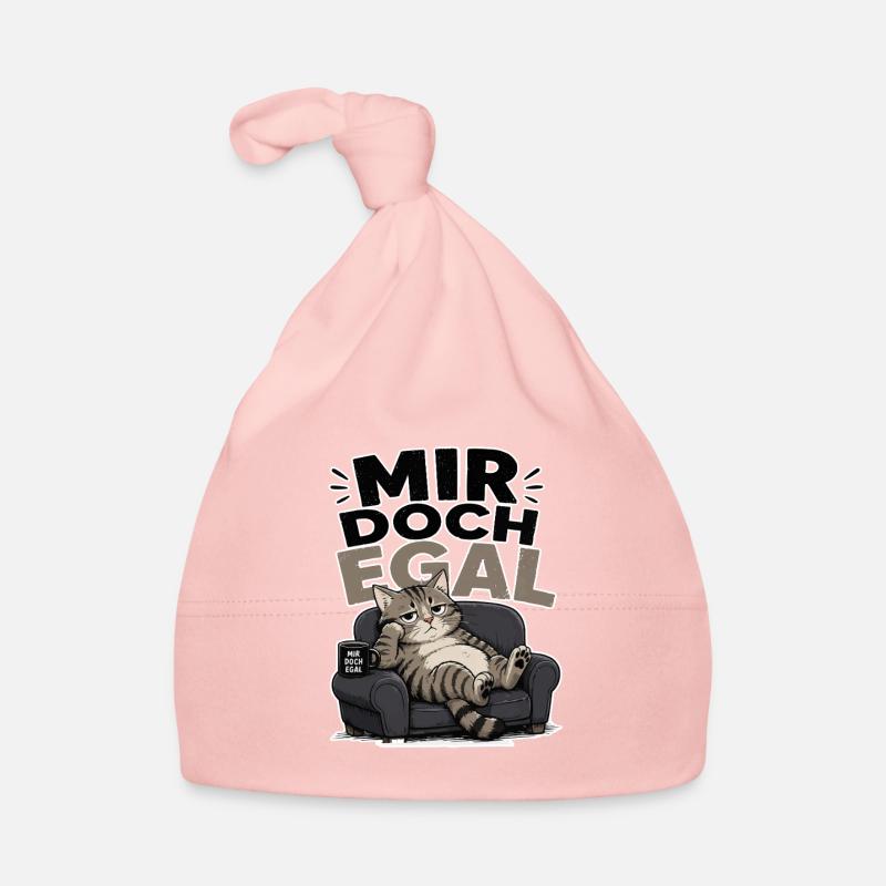 Mir doch egal Katze entspannt Baby Bio-Mütze