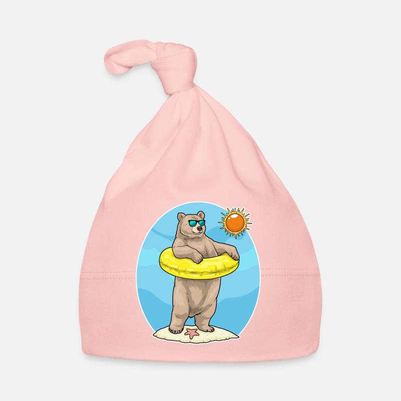 Été de la baignée de Bear Beach Bonnet bio Bébé