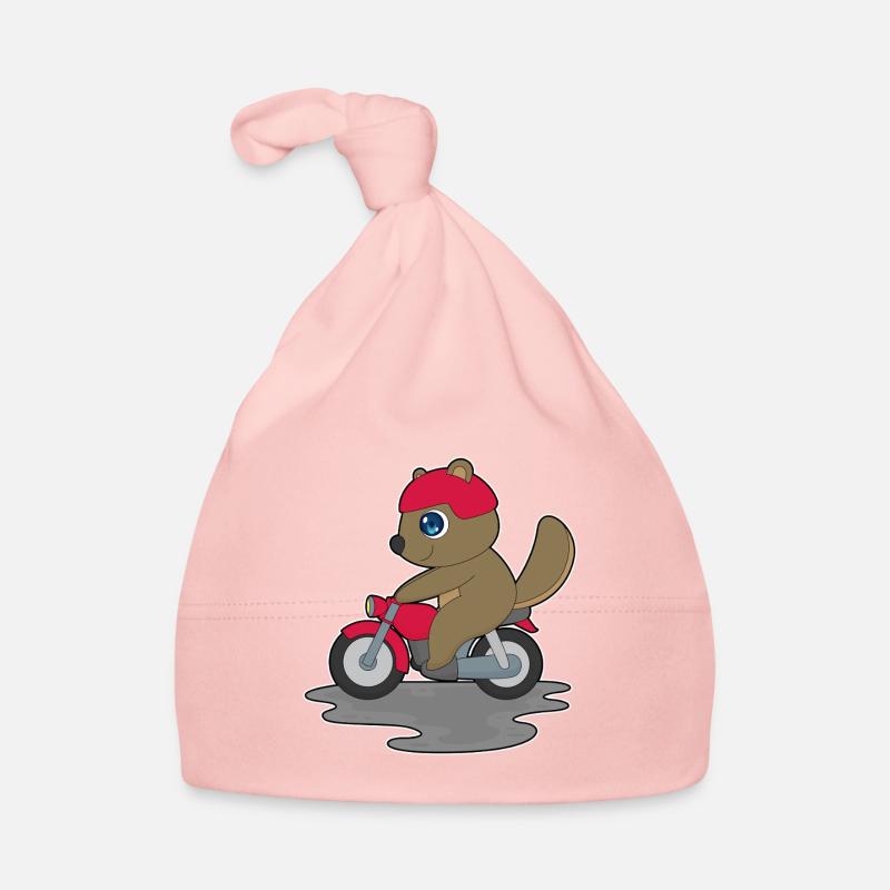Beaver Motorcycle Organic Baby Cap