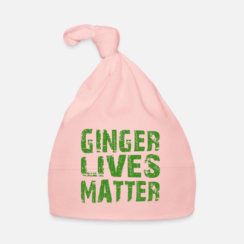 Ginger Lives Matter St. Patrick’s Day Vert Irlandais - Bonnet bio Bébé - rose