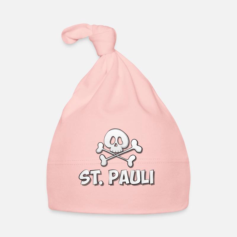 Style bande dessinée St.Pauli - Bonnet bio Bébé - rose