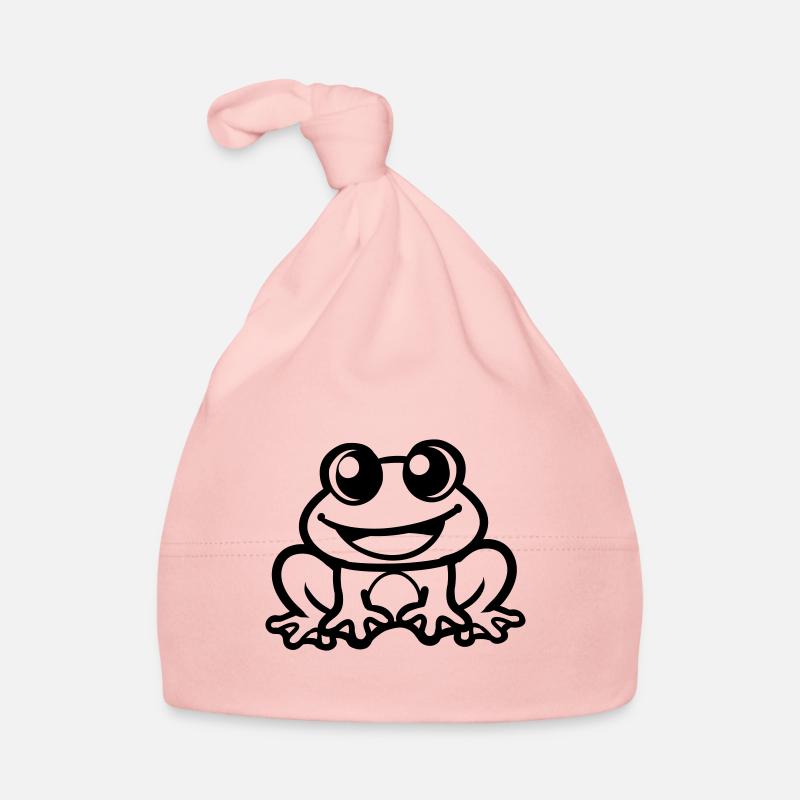 Grenouille cool - Bonnet bio Bébé - rose