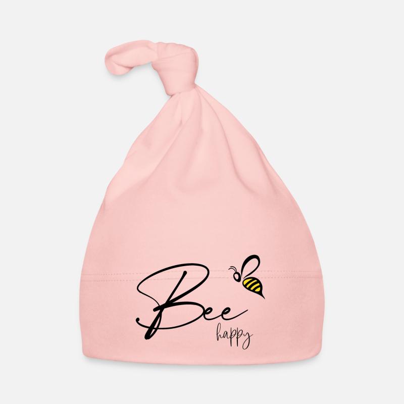 Bee happy - Baby Bio-Mütze - Rosa