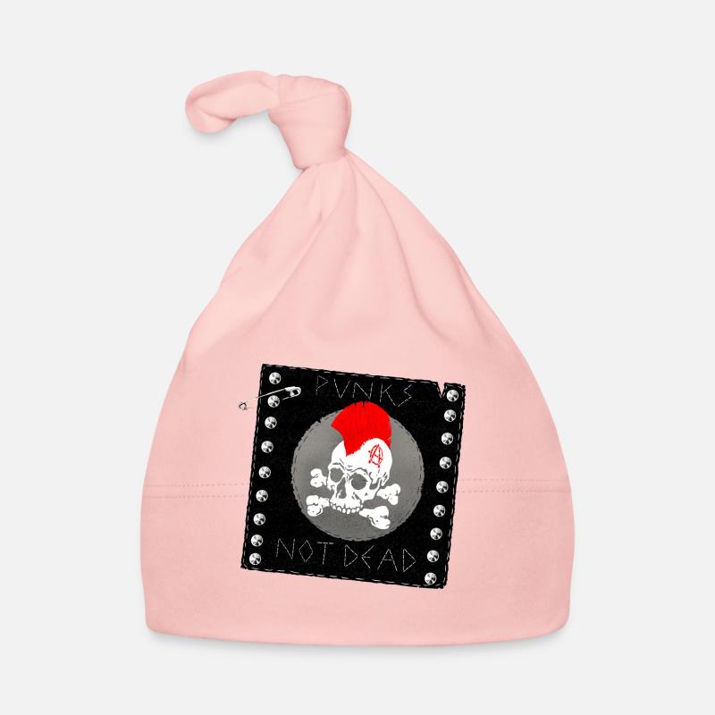punks not dead patch - Baby Bio-Mütze - Rosa