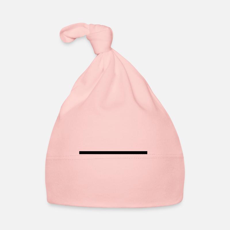ligne noire - Bonnet bio Bébé - rose