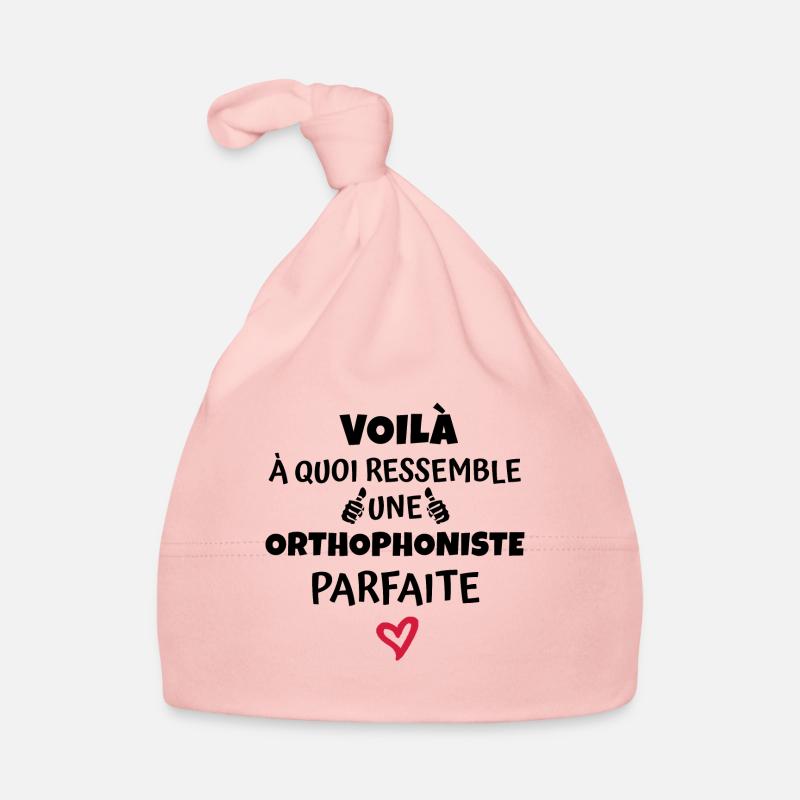 voilà à quoi ressemble une orthophoniste parfaite - Bonnet bio Bébé - rose
