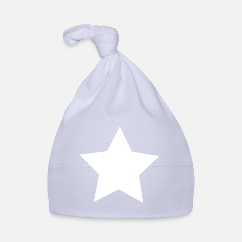 Étoile blanche - Bonnet bio Bébé - ciel