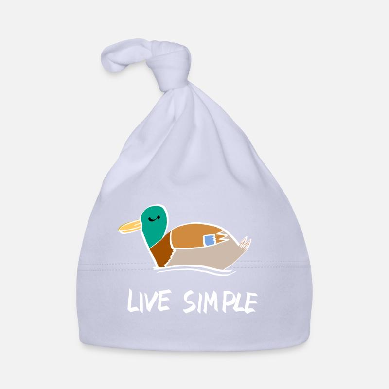 Live Simple Beautiful-Bird Design Benutzerdefinierter Text Baby Bio-Mütze