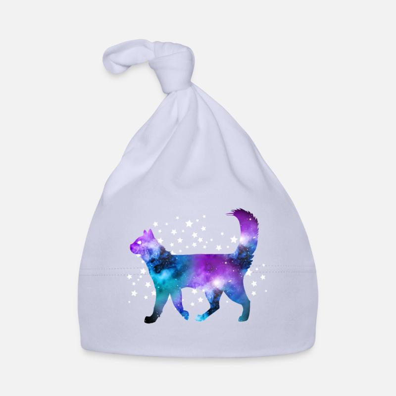 Cat space stars Organic Baby Cap