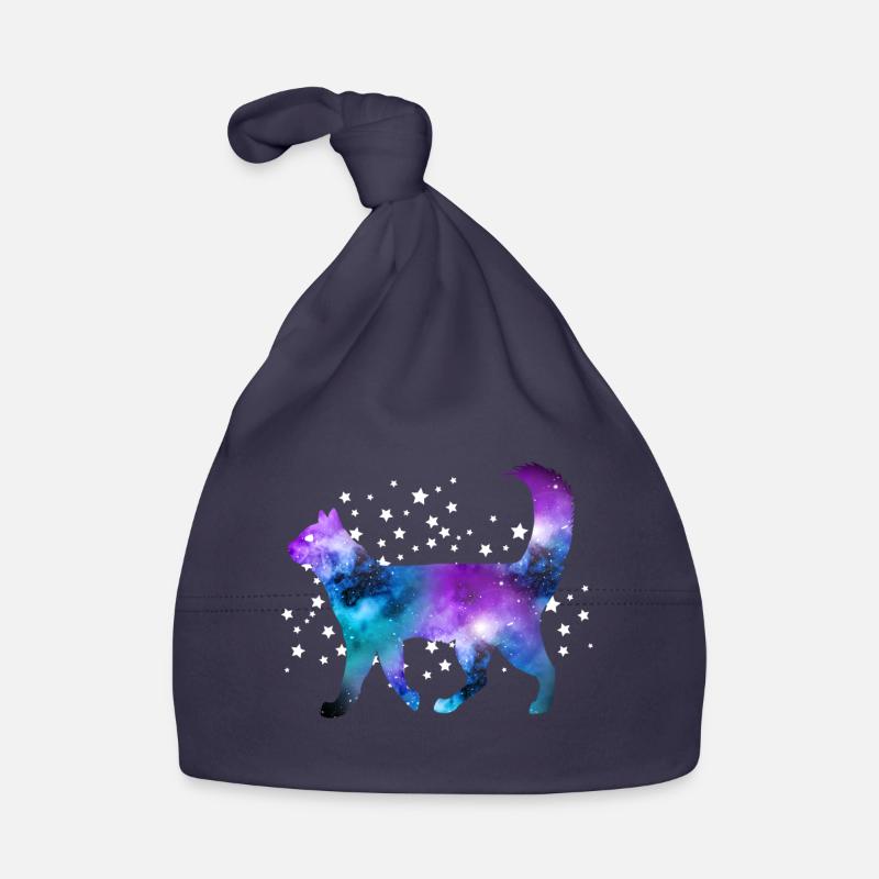 Étoiles spatiales de chat Bonnet bio Bébé