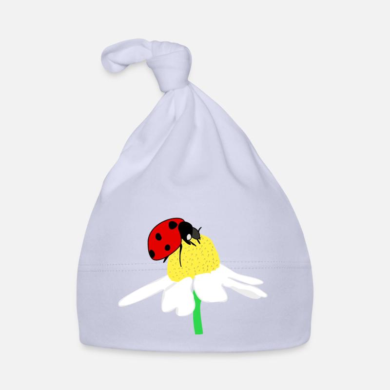 Ladybug lucky daisies Organic Baby Cap