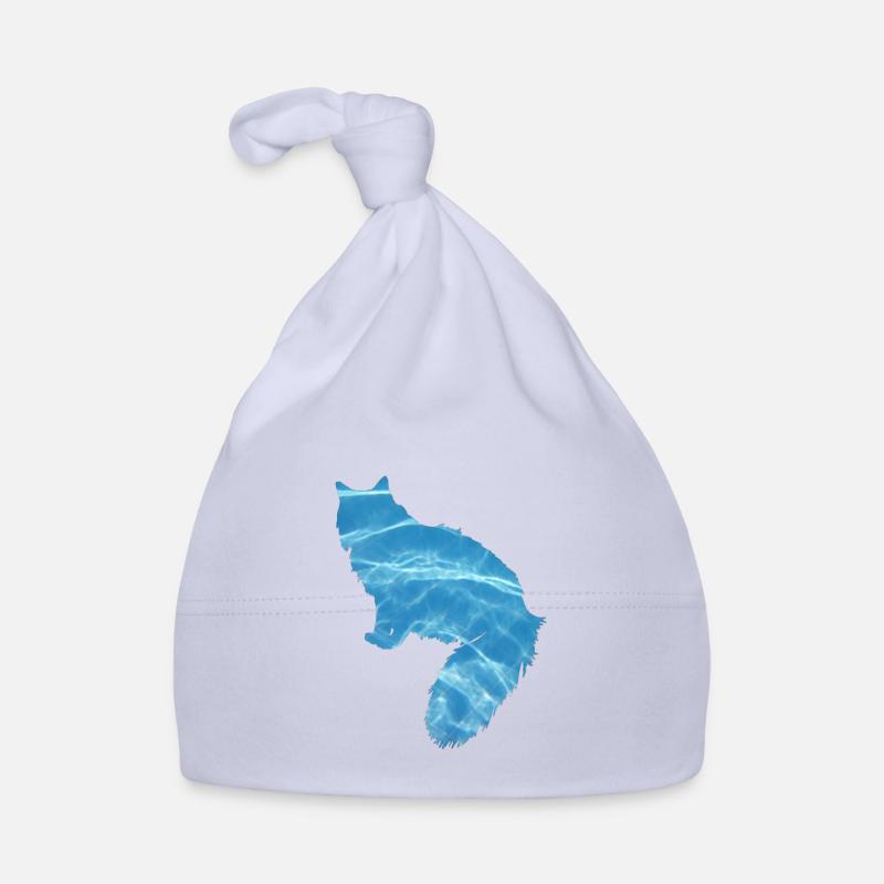 Eau de chat - Bonnet bio Bébé - ciel
