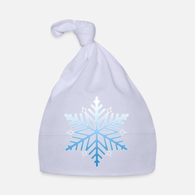 Flocon de neige - Bonnet bio Bébé - ciel