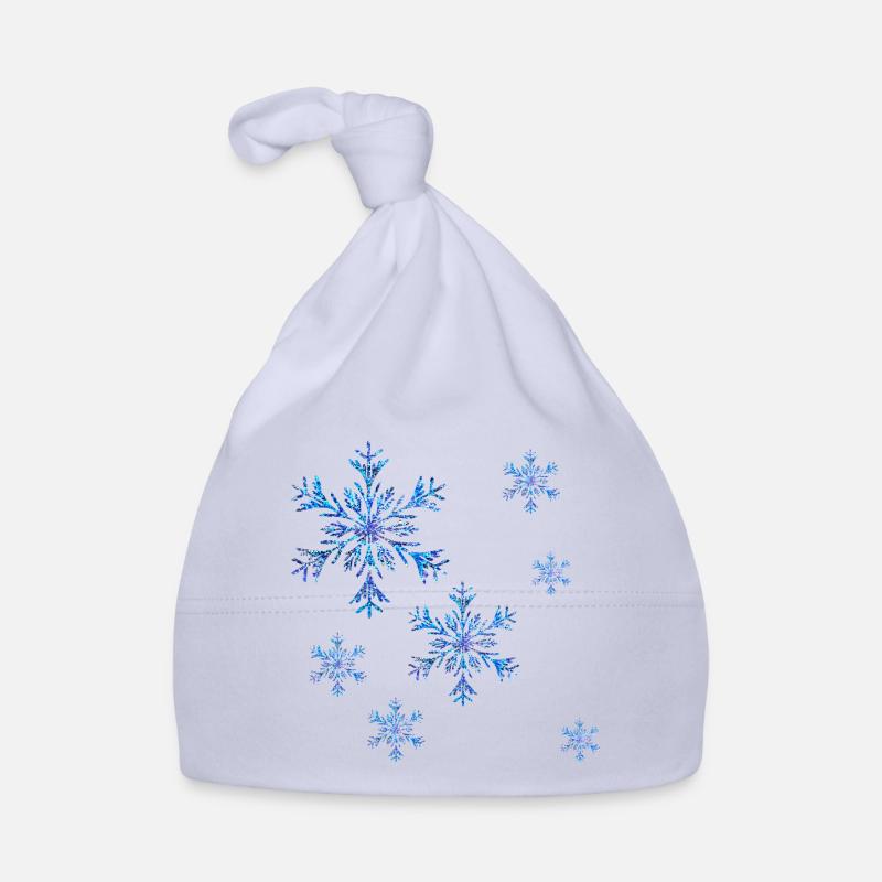 Schneeflocken Baby Bio-Mütze