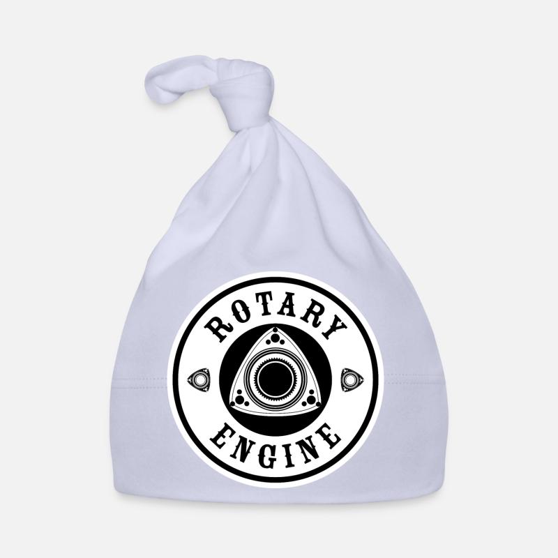 Rotary Engine - White Organic Baby Cap