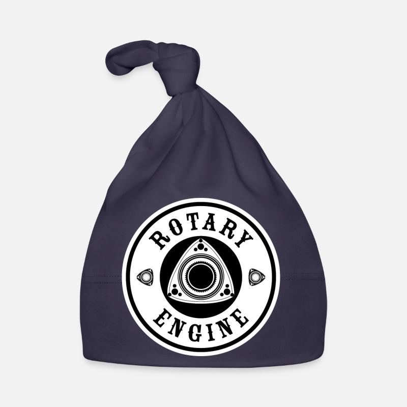 Rotary Engine - White Organic Baby Cap