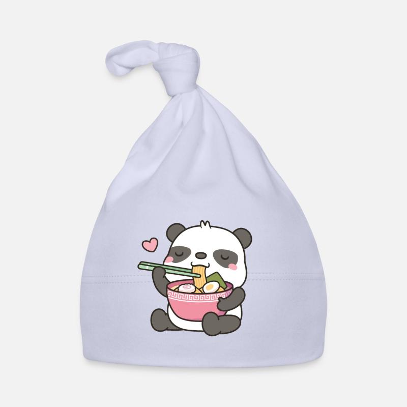 Mignon Panda aime Ramen Nouilles Doodle Bonnet bio Bébé