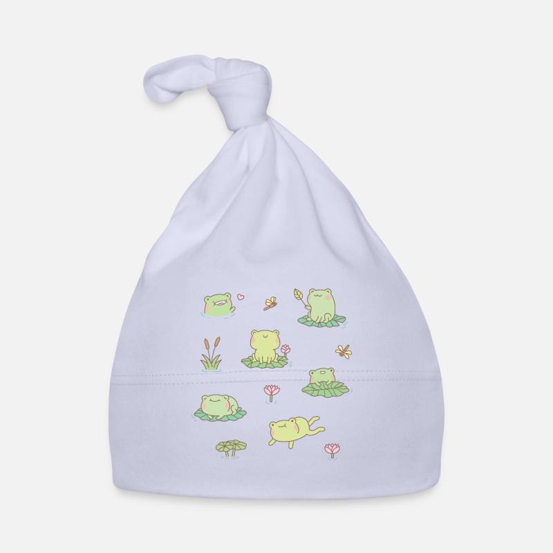 Jolies grenouilles et libellules dans l’étang Bonnet bio Bébé