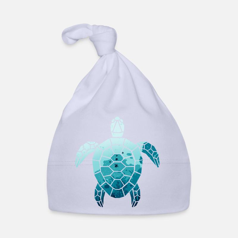 Tortue - Bonnet bio Bébé - ciel