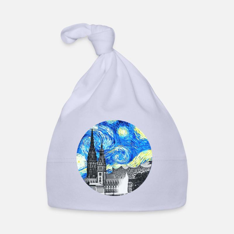 Minuit à Hambourg - Bonnet bio Bébé - ciel