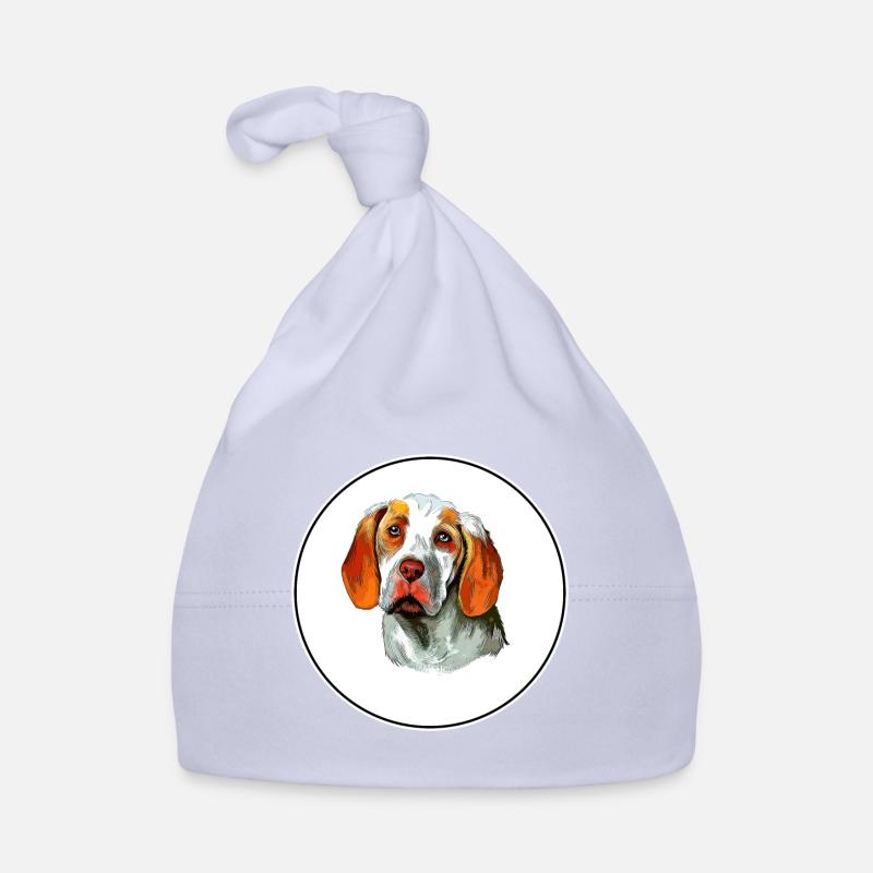 Ariege Pointer Dog Aquarelle Art Illustration Bonnet bio Bébé