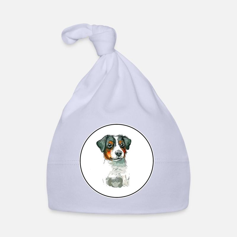 Illustration de l’aquarelle danoise suédoise de chien de ferme Bonnet bio Bébé