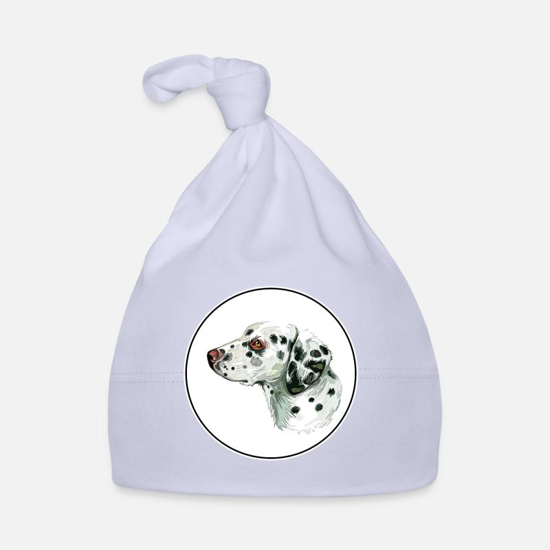 Illustration de l’aquarelle du chien dalmate Bonnet bio Bébé